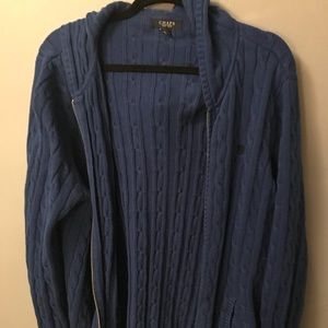 Chaps hooded sweater royal blue women’s $10